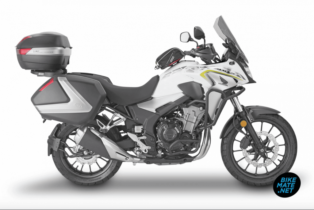 รถมอเตอร์ไซค์ Honda CB500X ติดตั้งกล่องท้าย กล่องข้าง แคช์บาร์ ชิลด์หน้า GIVI