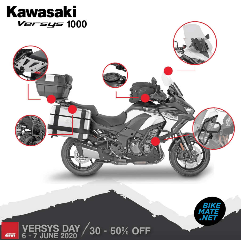 อุปกรณ์แต่งรถมอเตอร์ไซค์เฉพาะรุ่นสำหรับ Kawasaki Versys 1000