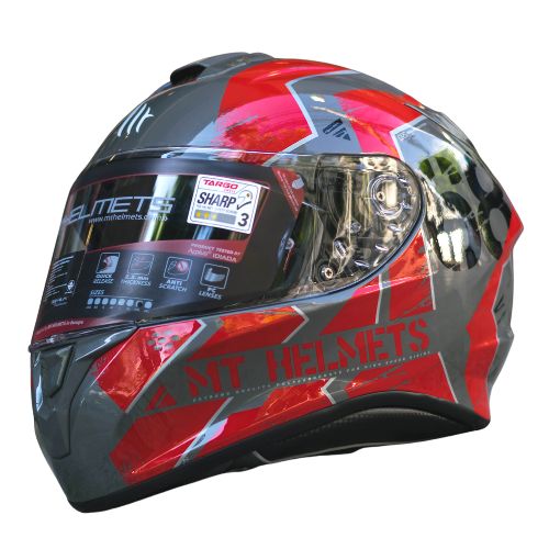 MT Helmets – Targo Explorer – Gloss Red – หมวกกันน็อคเต็มใบ