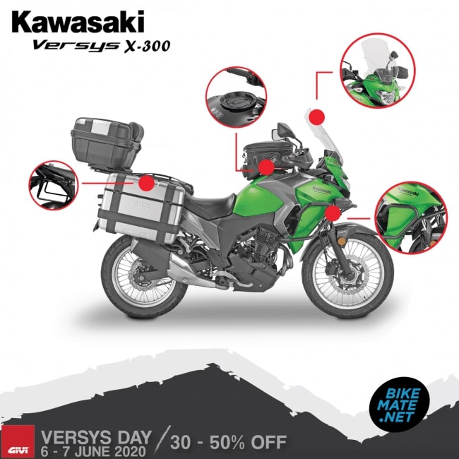 อุปกรณ์แต่งรถมอเตอร์ไซค์เฉพาะรุ่นสำหรับ Kawasaki Versys X-300