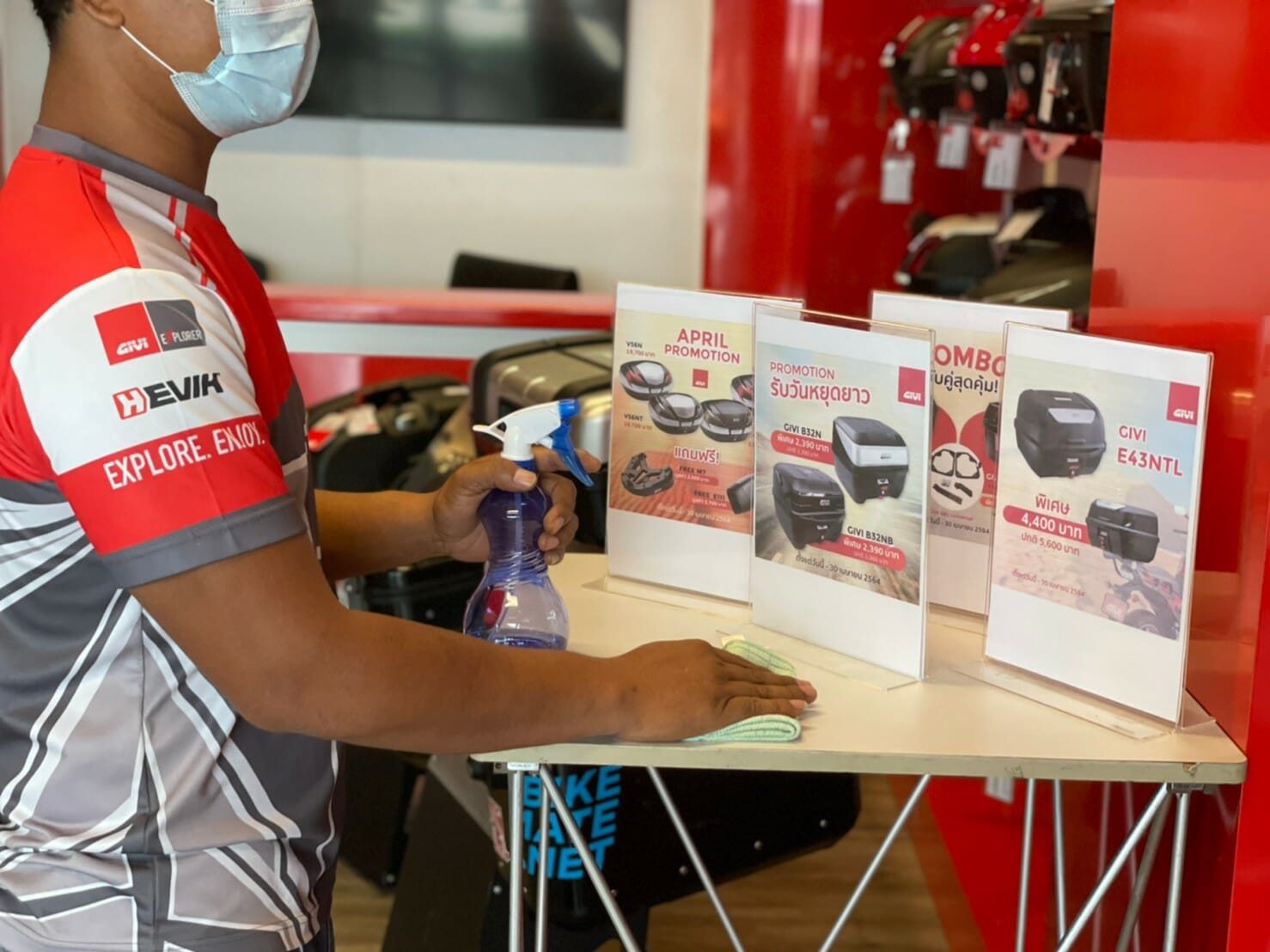 BIKEMATE SHOP GIVI POINT BANGKOK Clean Up for your safety and health