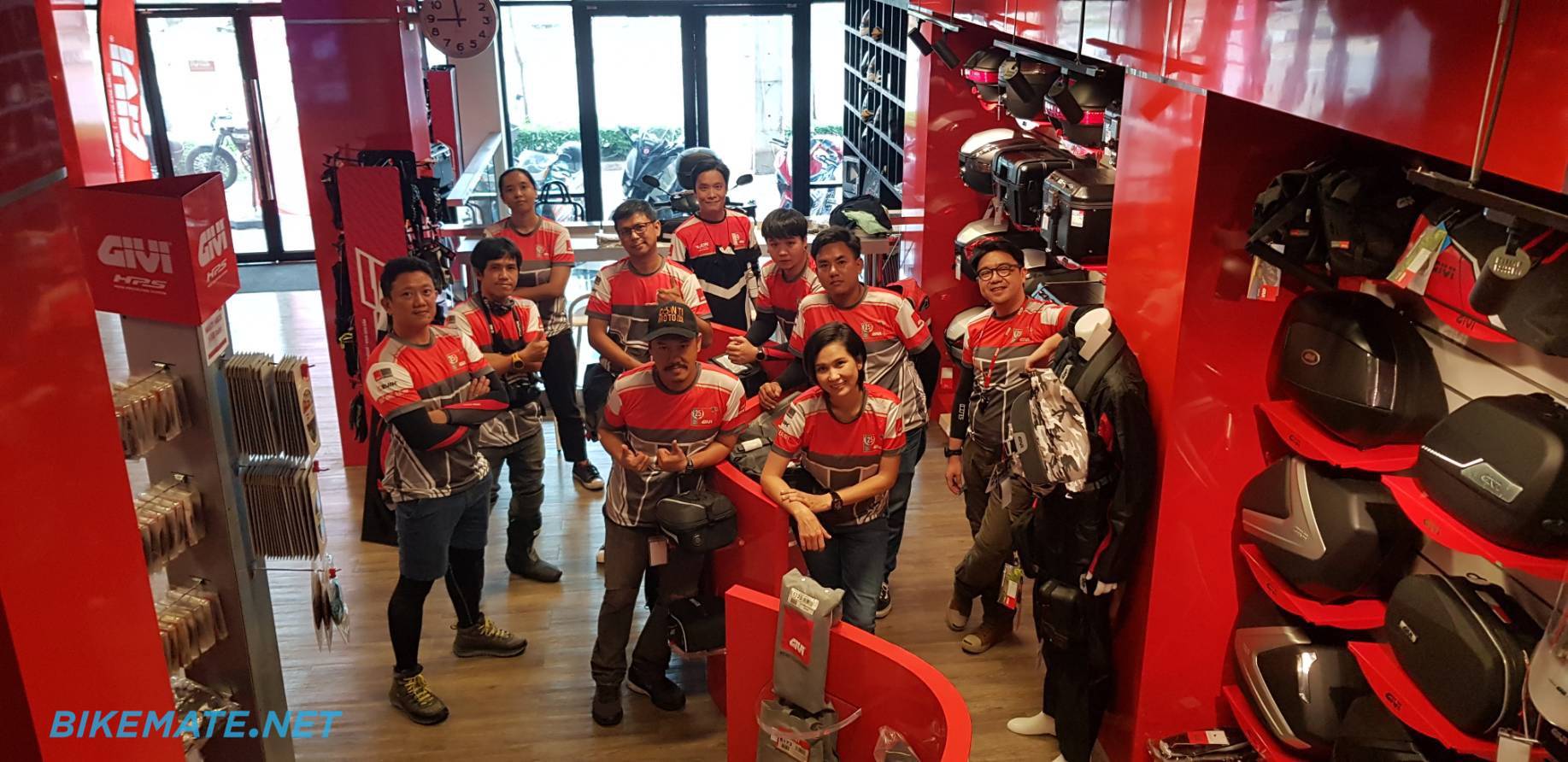 Inside GIVI POINT - Bangkok motorcycle accessories store