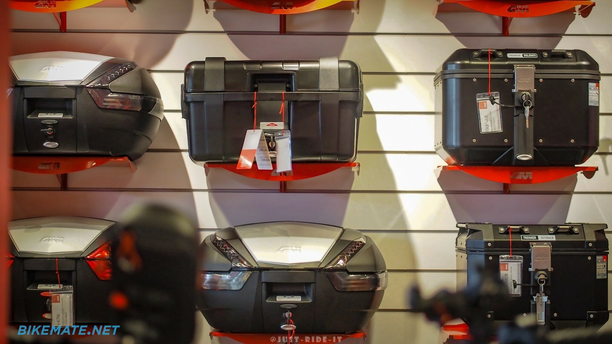 GIVI Italy top cases display at GIVI Point Bangkok