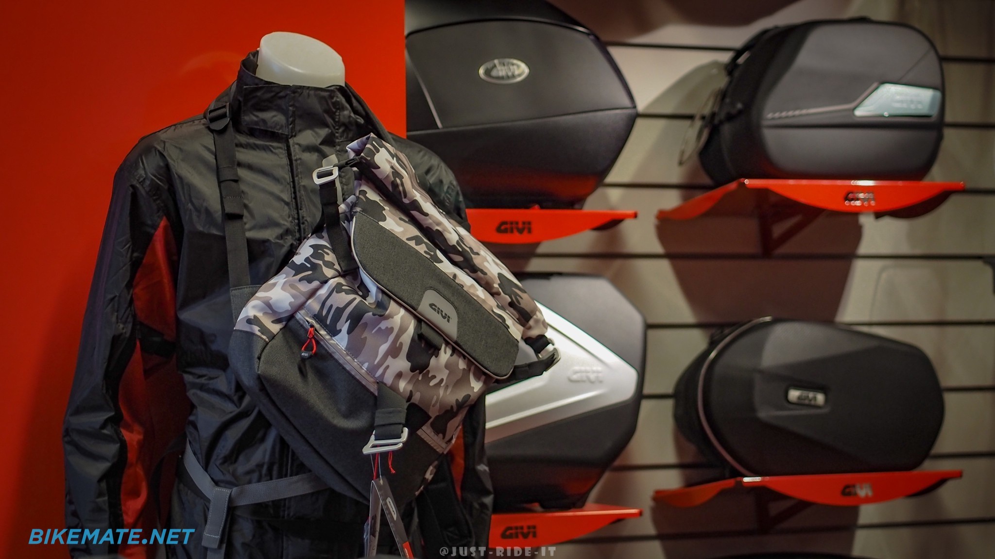 GIVI accessories and side cases on display at GIVI Point Bangkok