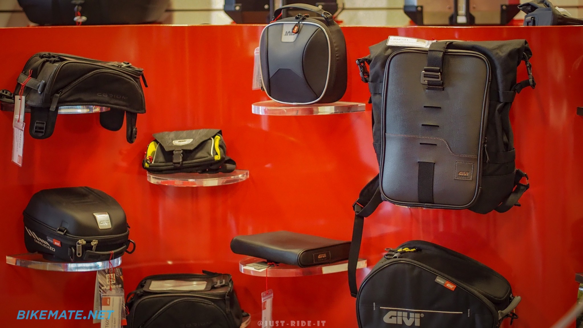 GIVI soft bags display at GIVI Point Bangkok