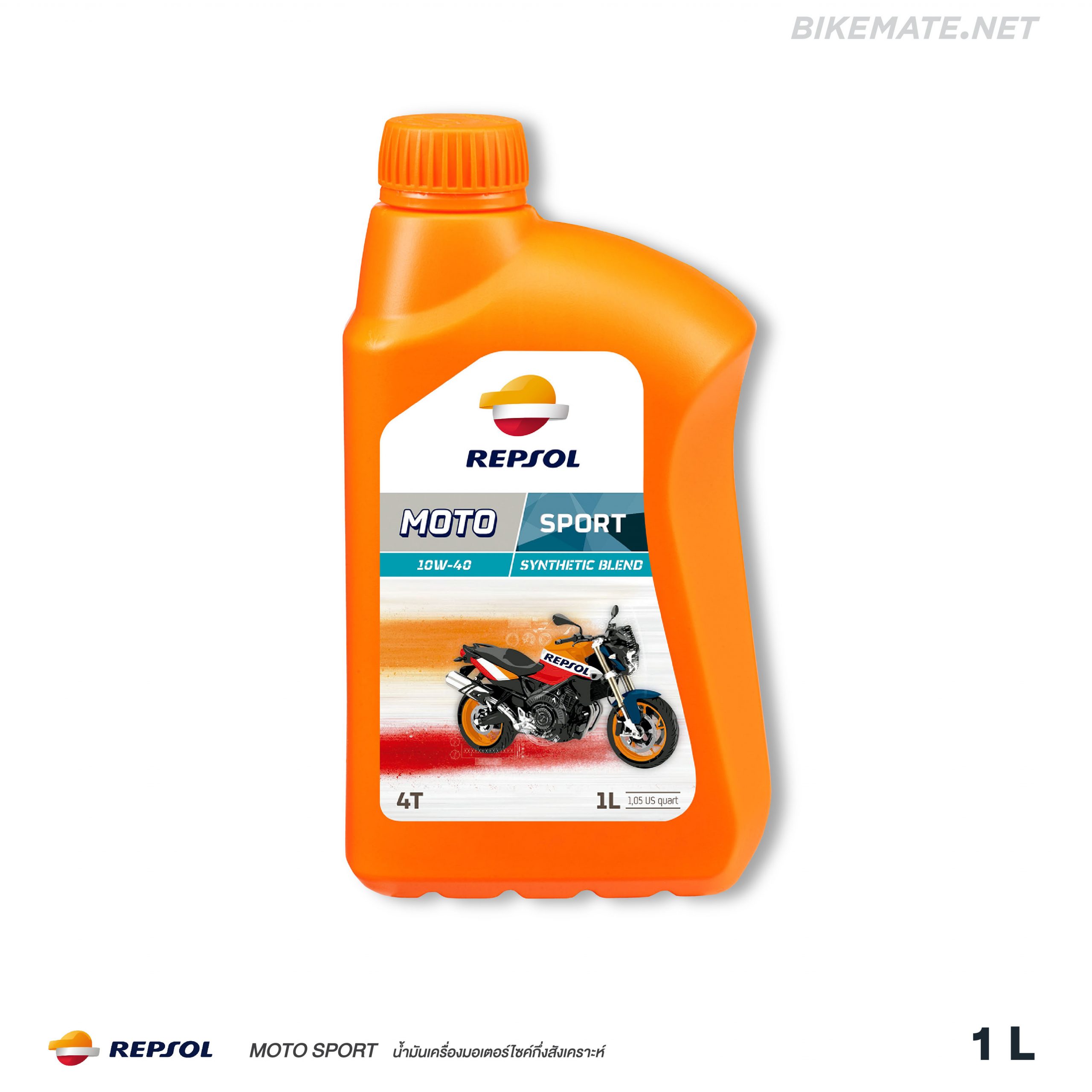 Repsol – Moto Sport 4T 10W40 – นํ้ามันเครื่องมอเตอร์ไซค์กึ่งสังเคราะห์ (1L)
