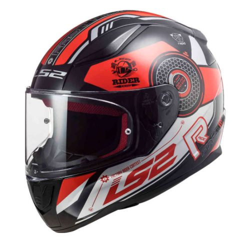 LS2 Helmets Stratus Black Red Silver - หมวกกันน็อคเต็มใบ