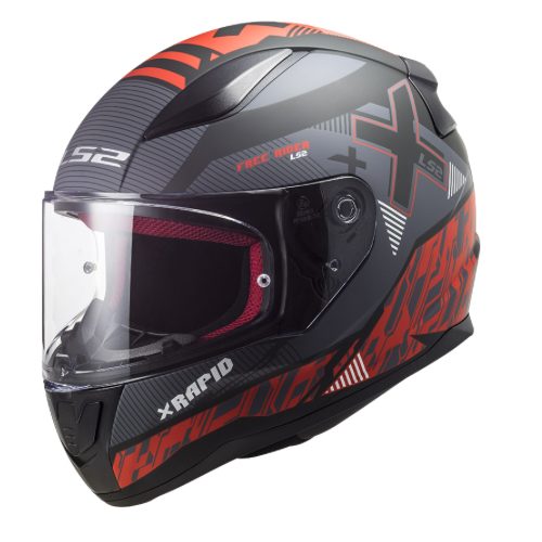 LS2 Helmet FF353 XTreet Matt Black Red - หมวกกันน็อคเต็มใบ