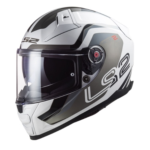 LS2 Helmets – Vector II FF811 Metric White Titanium Silver – หมวกกันน็อคเต็มใบ