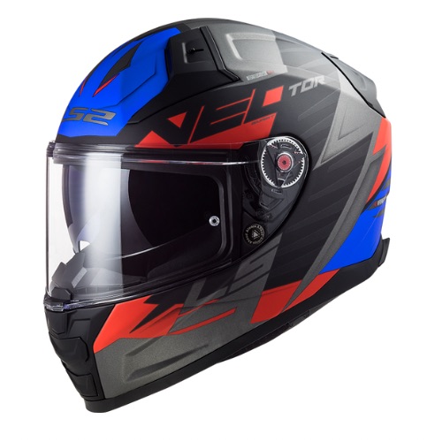 LS2 Helmets FF811 Vector II Absolute Matt Black Red Blue หมวกกันน็อคเต็มใบ