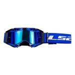 LS2 Aura Goggle Black Blue with Blue Iridium Visor - แว่นวิบาก