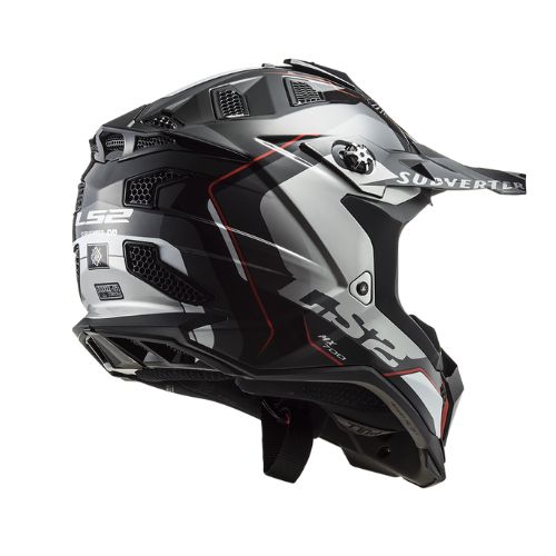 LS2 Helmets - MX700 Arched Black Silver Titanium - หมวกกันน็อควิบาก