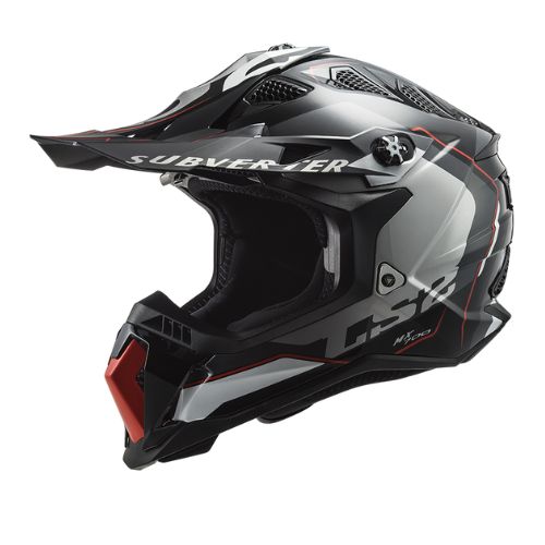 LS2 Helmets – MX700 Arched Black Silver Titanium – หมวกกันน็อควิบาก