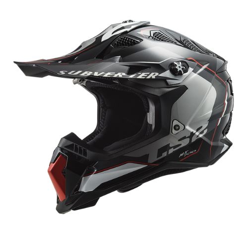 LS2 Helmets - MX700 Arched Black Silver Titanium - หมวกกันน็อควิบาก