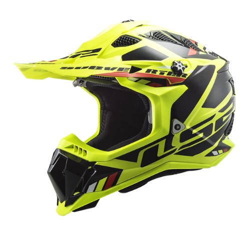LS2 Helmets - MX700 Stomp H-V Yellow Black - หมวกกันน็อควิบาก