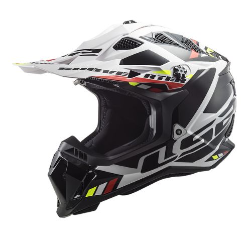 LS2 Helmets MX700 Stomp White Black หมวกกันน็อควิบาก