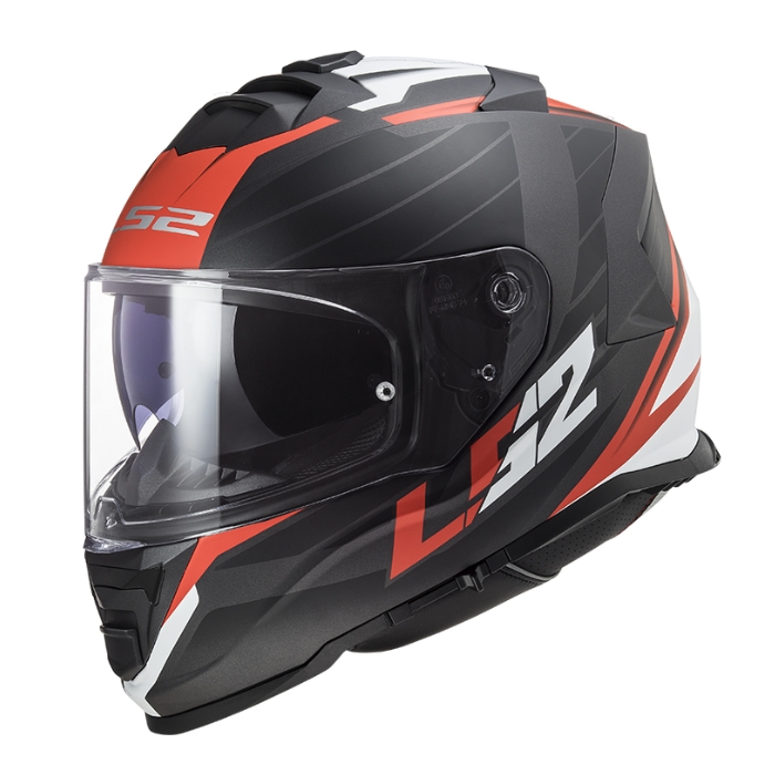 LS2 Helmets FF800 (V2) Nerve Matt Black Red motorcycle helmet