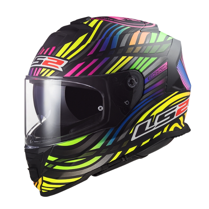 หมวกกันน็อคเต็มใบ LS2 Helmets FF800 Power Matt Black Rainbow