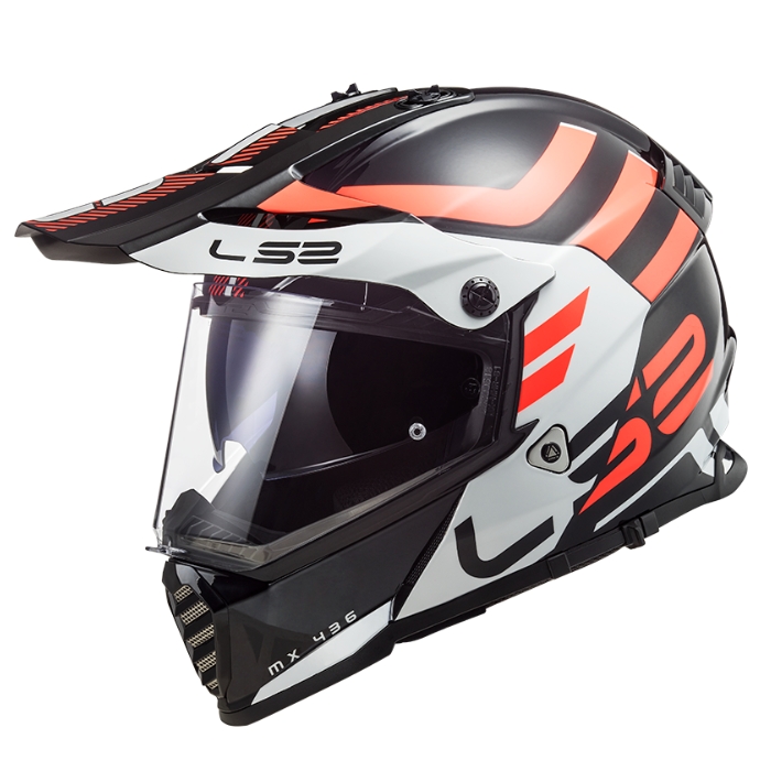 LS2 Helmets - MX436 Adventure Black White