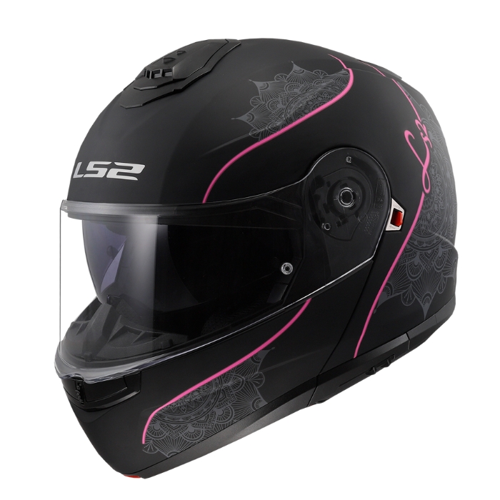 LS2 Helmets FF908 Lux Matt Black Pink หมวกกันน็อคยกคาง