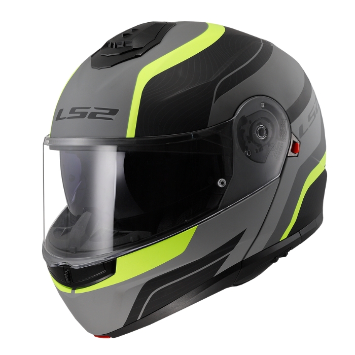 LS2 Helmets FF908 Monza Matt Black H-V Yellow หมวกกันน็อคยกคาง