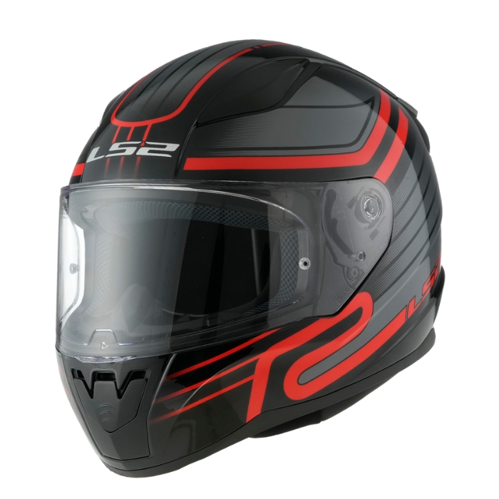 หมวกกันน็อคเต็มใบ LS2 Helmets FF353 Circuit Black Red