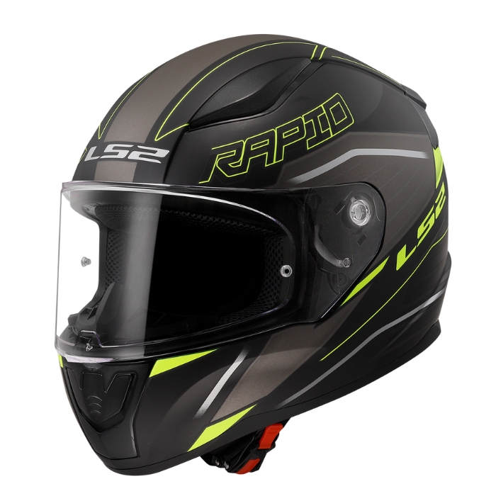 LS2 Helmets FF353 Rokku M.Black H-V Yellow หมวกกันน็อคเต็มใบ