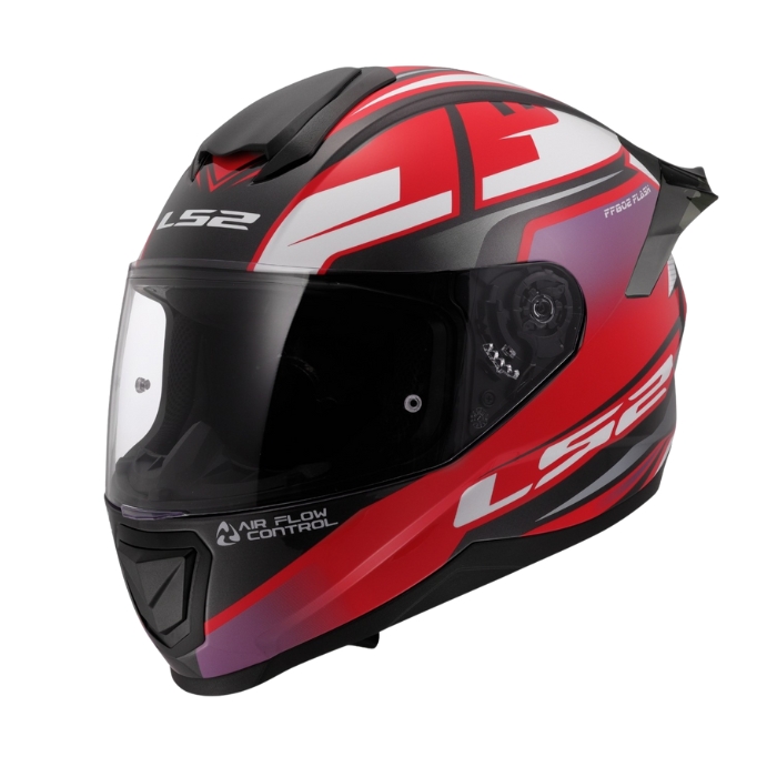 FF802 Flash II Impact Red White Full Face Helmets หมวกกันน็อคเต็มใบ