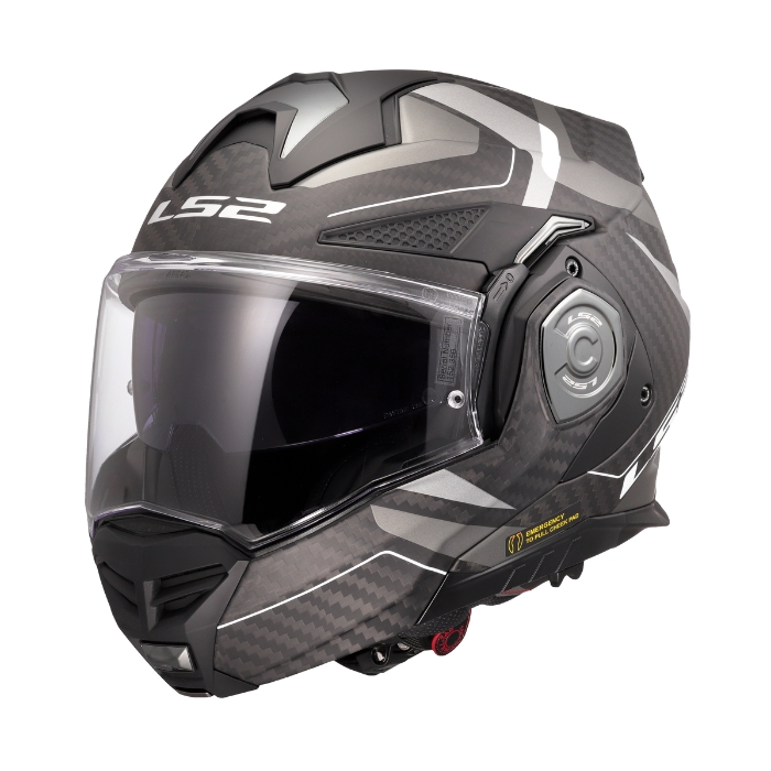 LS2 FF901 Carbon Horizon Silver Grey Modular Helmet หมวกกันน็อคยกคาง