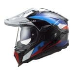 MX701 Frontier Gloss Black Blue หมวกกันน็อคแอดเวนเจอร์