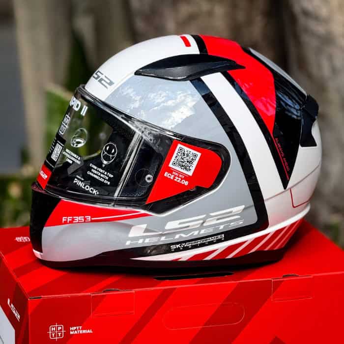ls2-ff353-blink-white-red LS2 Helmets FF353 Rapid II Blink White Red