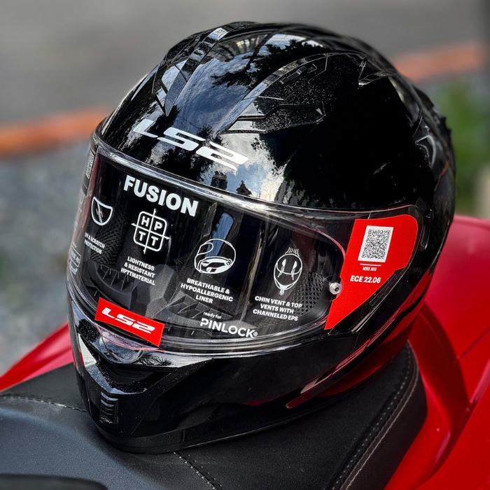 LS2 Helmets FF806 Fusion Solid Gloss Black