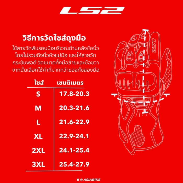 ls2-gloves-size-chart LS2 Gloves Size Chart