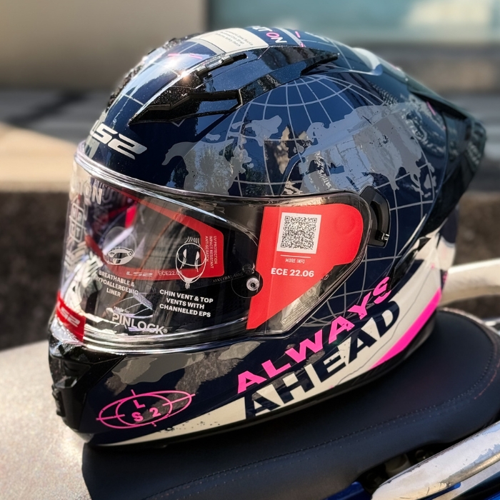 LS2 FF806 Fusion II Beyond Navy Blue Purple Full Face Helmet