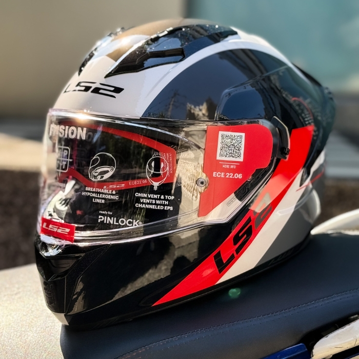 LS2 FF806 Fusion II Phinx Pearl White Grey Full Face Helmet