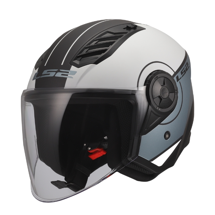 LS2 OF616 Cover Matt Grey Blue Open Face Helmet