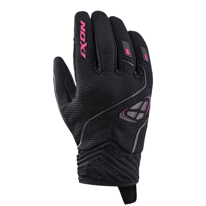ixon-hurricane-2-black-fushia-front IXON Hurricane 2 Black Fushia Motorcycle Gloves