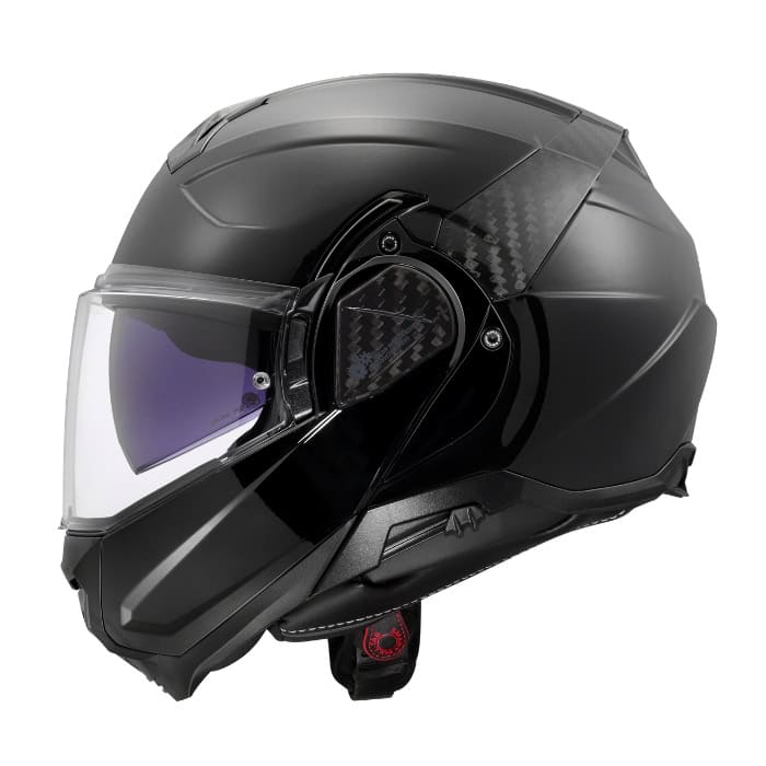 ff910-solid-gloss-black (2) LS2 FF910 Solid Gloss Black Modular Helmet